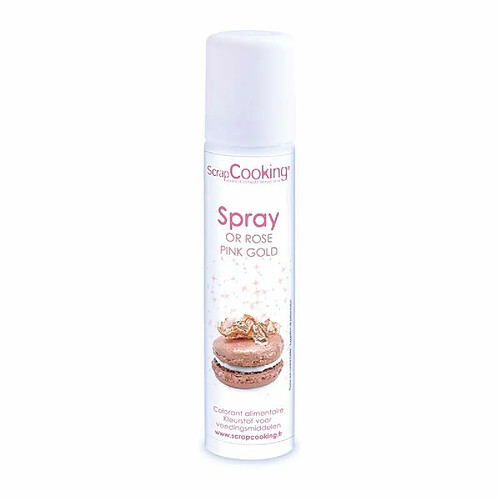 Scrapcooking Spray colorant alimentaire doré rose 75 ml