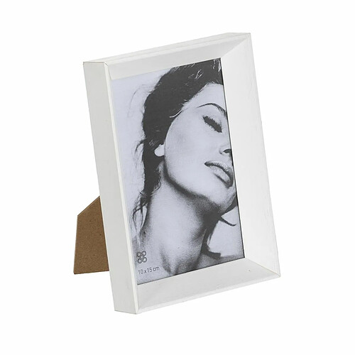 BigBuy Home Cadre photo Blanc Bois Verre 12 x 2,5 x 17 cm