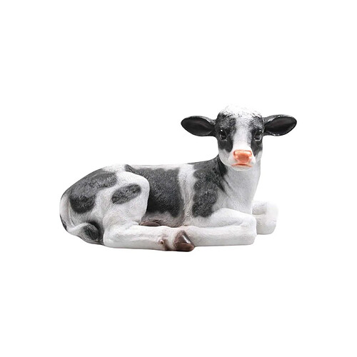 Farmwood Animals Vache couchée en résine 46 x 28 x 27 cm.