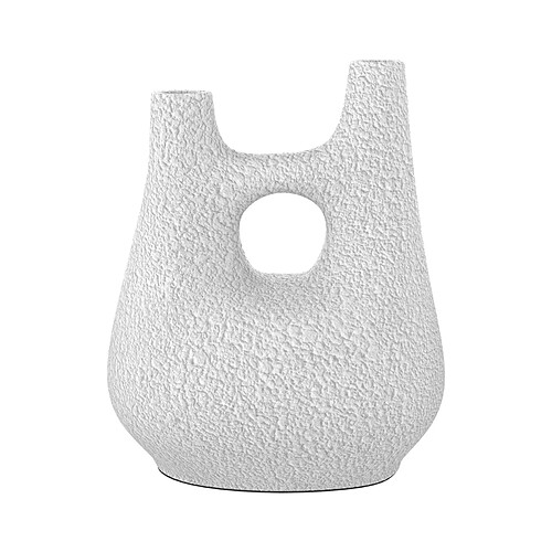 Rendez Vous Deco Vase décoratif blanc Cruz en terre cuite H42cm