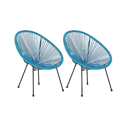 Beliani Chaise de jardin ACAPULCO II Bleu