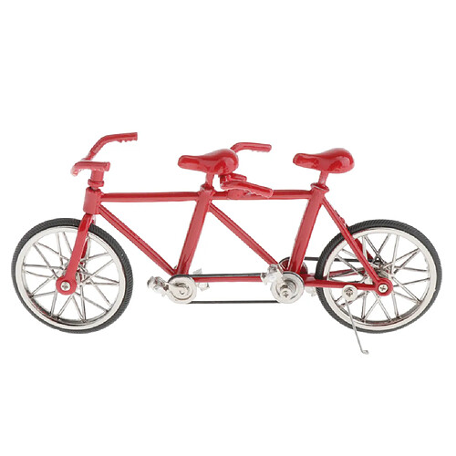 Échelle 1:16 Vélo Tandem Vélo Modèle Réplique Jouet Collectibles Plein Rouge