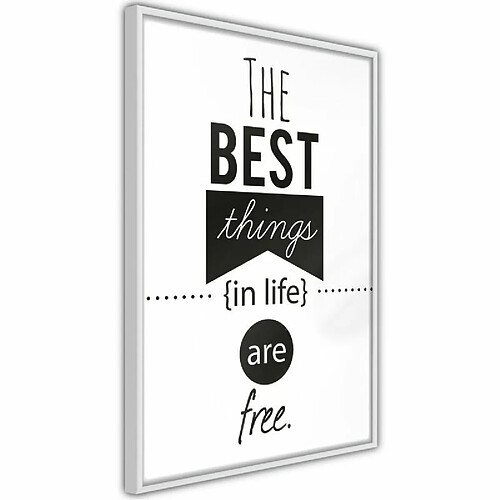 Paris Prix Affiche Murale Encadrée The Best Things 40 x 60 cm Blanc