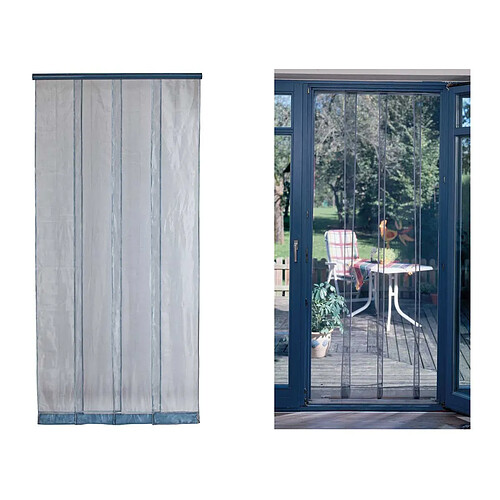 Rideau de porte moustiquaire Mosquito Gris - 100 x 220 cm - Morel