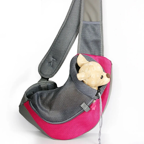 Wewoo Chien et Chat Sling Carrier Magenta Mains Libres Réversible Pet Papoose Bag, Taille: Grand