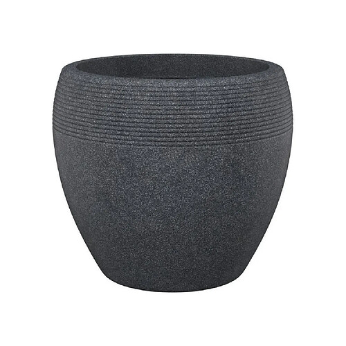 SCHEURICH Pot en plastique rotomoulé Lineo 282 - 48 x 39 cm - Noir granite