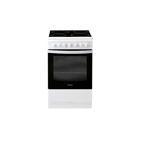 Cuisinière vitrocéramique 59l 4 feux blanc - IS5V5PCWFR - INDESIT