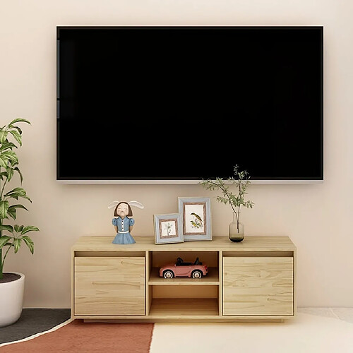 vidaXL Meuble TV 110x30x40 cm bois de pin massif