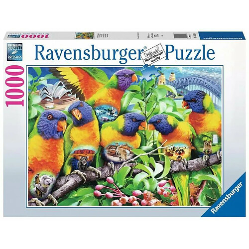 Puzzle 2D 1000 elements: Lorikeet land