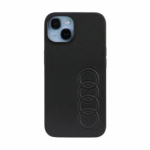 Cuir synthétique Audi - Coque pour iPhone 14 (Noir)