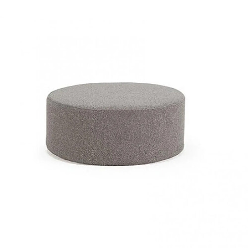 Inside 75 INNOVATION LIVING Pouf design PAUKE POUF Ø50 tissu 533 bouclé gris cendre