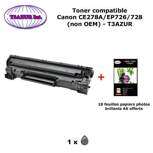 Toner générique Canon CRG726 CRG728 pour imprimante Canon MF 4410 4430 4450 4500 4550 4550d 4570 +10f PPA6 -T3AZUR