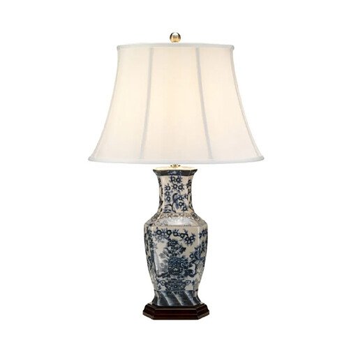 Elstead Lighting Lampe de table Blue Porcelaine Bleu