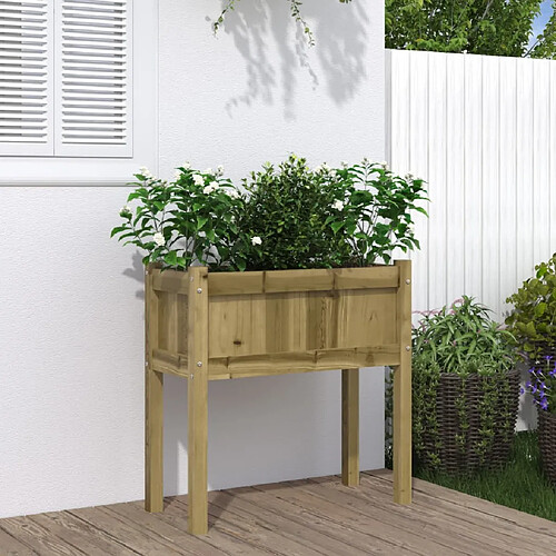 vidaXL Jardinière avec pieds 70x31x70 cm bois de pin imprégné