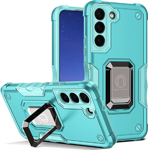 Coque en TPU antichoc avec béquille Vert menthe pour votre Samsung Galaxy S22 Plus 5G