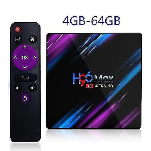 Universal Android 10.0 T95 Smart TV Box H3 Quad Core Media Player prend en charge 2.4G WiFi 4K (4 Go et 64 Go)