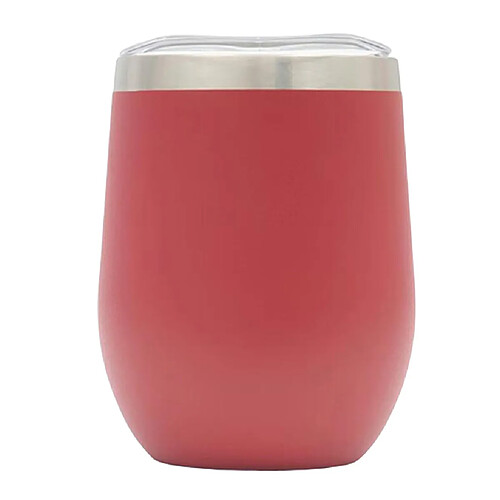 Tasse Rouge Isolée Par Vide D'acier Inoxydable De Gobelet En Verre De Vin De 12oz