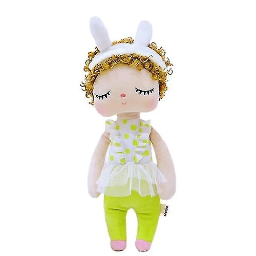 Universal Rabbit Dreateryoly de 34 cm, moelleuse angela vintage, oreilles roses, robe velours en cristal doux | oreillers en peluche