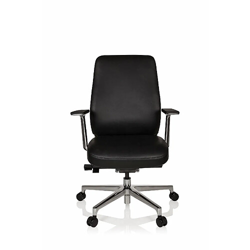 Chaise de bureau / fauteuil de bureau VERMONT cuir noir hjh OFFICE