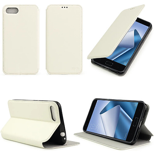 Etui luxe Asus Zenfone 4 MAX ZC520KL 5.2 pouces blanc Ultra Slim Style Cuir avec stand - Housse coque de protection - accessoires pochette XEPTIO case