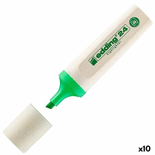 Marqueur fluorescent Edding EcoLine 24 Vert clair (10 Unités)