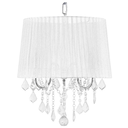 Beliani Lampe suspension EVANS Blanc