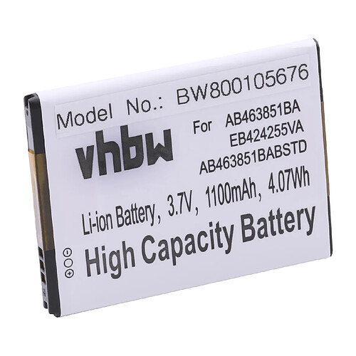 vhbw Batterie 1100mAh pour smartphone Samsung Star 3 III GT-S5220, Star 3 III Duos GT-S5222, Highlight SGH-74, Highnote SPH-M630, SCR-R560