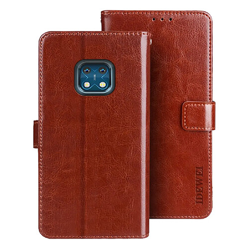 Etui en PU + TPU texture crazy horse avec support marron pour votre Nokia XR20