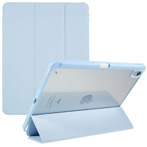 Etui en PU + TPU transparent, anti-chute avec support pour votre iPad Air (2022)/(2020) - bleu clair