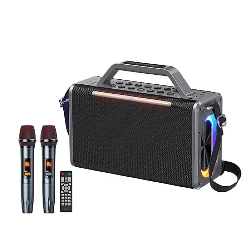 Yonis Enceinte Bluetooth Portable Outdoor Ultra Puissante Etanche IPX6 Avec Lumière RGB