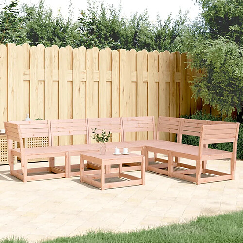 vidaXL Salon de jardin 6 pcs bois massif douglas