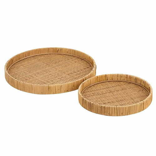 Paris Prix Lot de 2 Coupelles Rotin - Naturel 40 cm