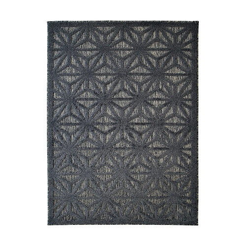 Thedecofactory NEW AGE ART - Tapis étoiles art déco bleu foncé, intérieur/extérieur, 120x170