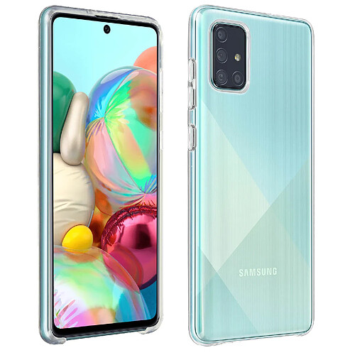 Avizar Coque Samsung Galaxy A71 Silicone Gel Souple Fine et Légère Transparent