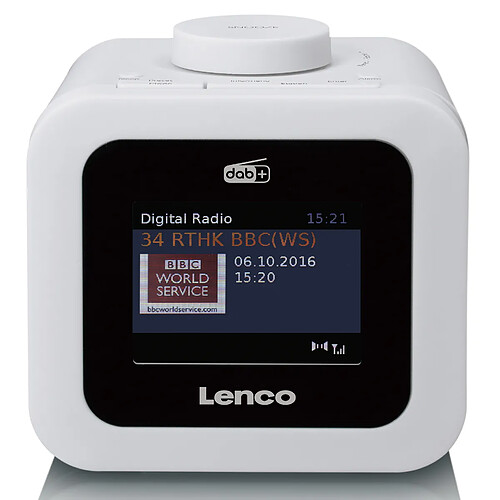 Lenco Radio-réveil DAB+/FM avec écran couleur CR-620WH Blanc