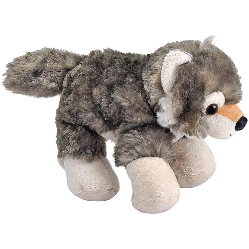 Wild Republic peluche Hug'ems Loup de 18 cm gris blanc