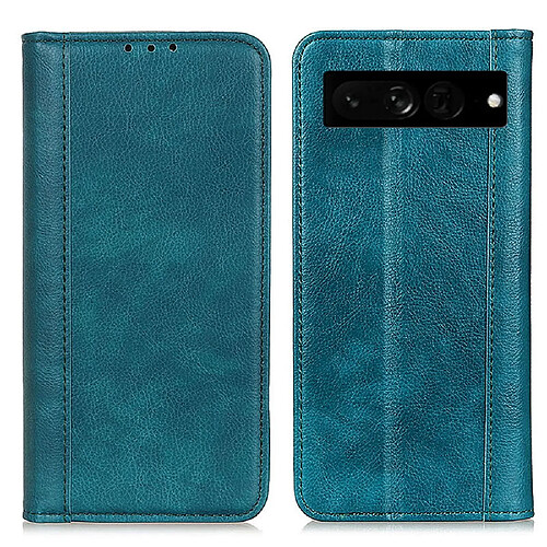 Etui en PU texture litchi, absorption magnétique, vert pour votre Google Pixel 7 Pro