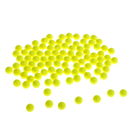 100pcs pêche flottant flotteurs drift ball eva mousse indicateur 8.3mm jaune