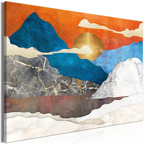 Artgeist Tableau - Mountain Idyll (1 Part) Wide 90x60 cm