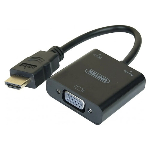 Abi Diffusion Convertisseur noir HDMI vers VGA+audio -15CM