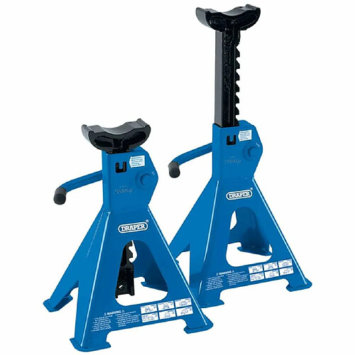 Draper Tools VOREL Chandelles à crémaillère 2 pièces 4 tonnes 30878