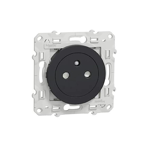 prise de courant - 2p+t - odace - affleurante - anthracite - schneider electric s540052