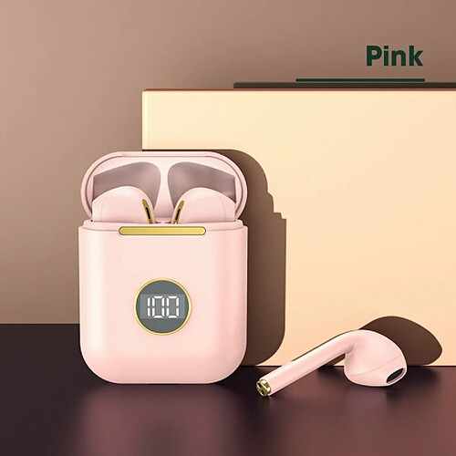 J18 X1 Casque Sans Fil Avec Affichage Numérique Compatible Bluetooth Tws Réduction Intelligente Du X1 Rose