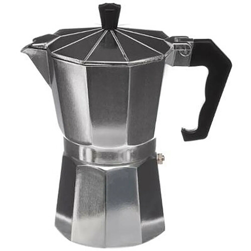 Cafetière Italienne 6 Tasses 18cm Argent