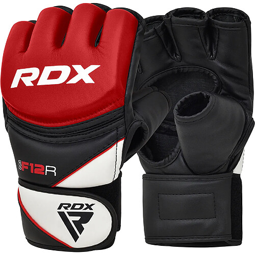 RDX Sports RDX F12 Entraînement MMA Gants de Grappling Moyenne Rouge Cuir PU - RDX - GGR-F12R-M