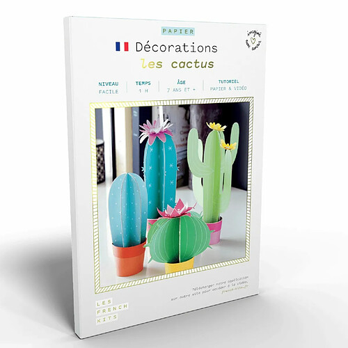 Youdoit Coffret création en papier - 4 cactus