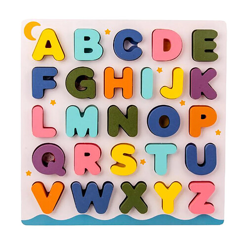 Jigsaw Enfant En Bas âge Enfants Puzzle Lettres Numéros En Bois Jouets D'apprentissage Numéro