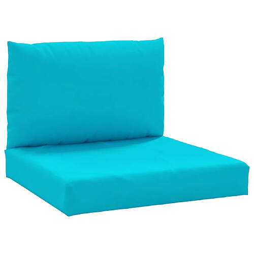 Maison Chic Lot de 2 Coussins Confort,Coussins de palette turquoise tissu Oxford -GKD51429