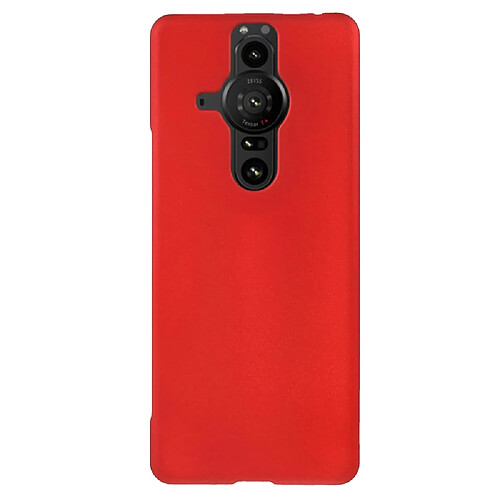 Coque en TPU anti-empreintes digitales, caoutchouté, anti-rayures rouge pour votre Sony Xperia Pro-I