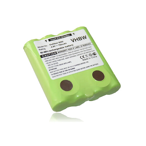 Vhbw Batterie NI-MH 700mAh 4.8V pour DeTeWe Outdoor 8000, Outdoor PMR 8000, PMR8000. Remplace MT700D03XXC